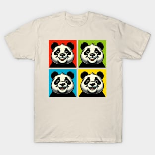 Pop Cheerful Panda - Funny Panda Art T-Shirt